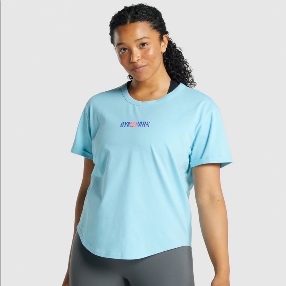 Gymshark Graphic T-Shirt Light Blue